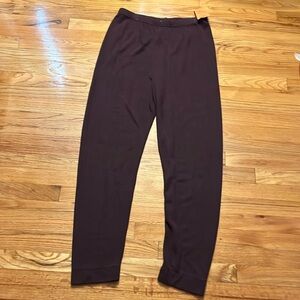 NWT Joan Vass brown sweater-like pants- size large
